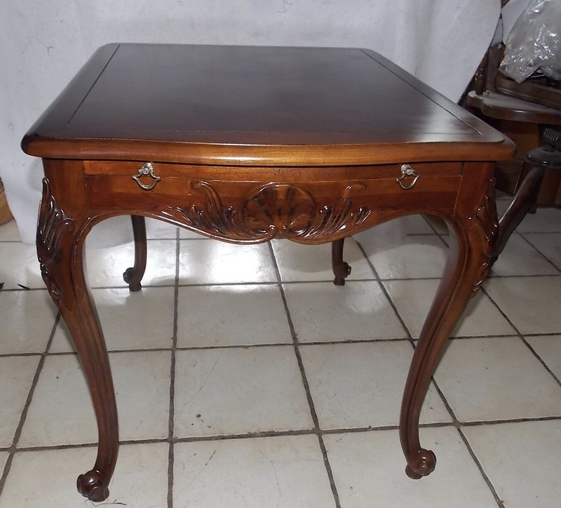Cherry Carved Tea Table / Side Table (T-187) gallery