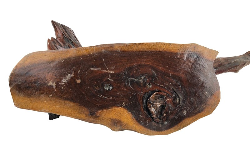 Mid 20th Century Live-Edge Coffee Table w/ Sculptural Root Base gallery
