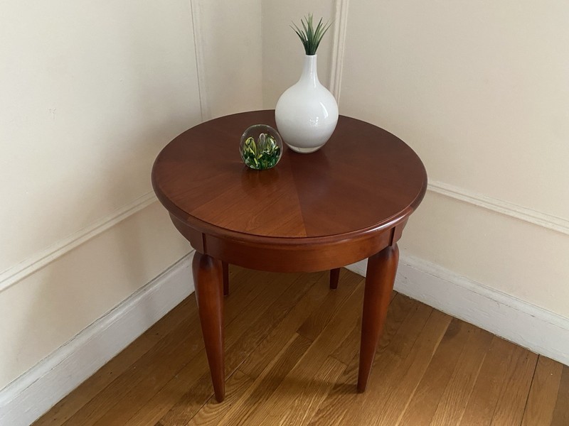 Bernhardt Round Mahogany Side End Table – North Carolina Made