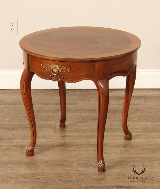 Baker Furniture French Country Style Walnut Side Table gallery