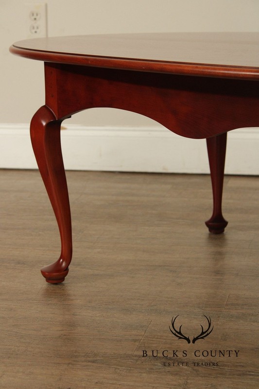 Bench Made Queen Anne Style Oval Cherry Coffee table gallery