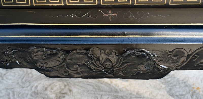 Vintage Asian Cocktail Table w/Cloisonné Panels gallery