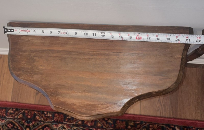 Demilune Entry Tables Rare MATCHING PAIR & RARE SIZE Antique Tables MCM Sides gallery