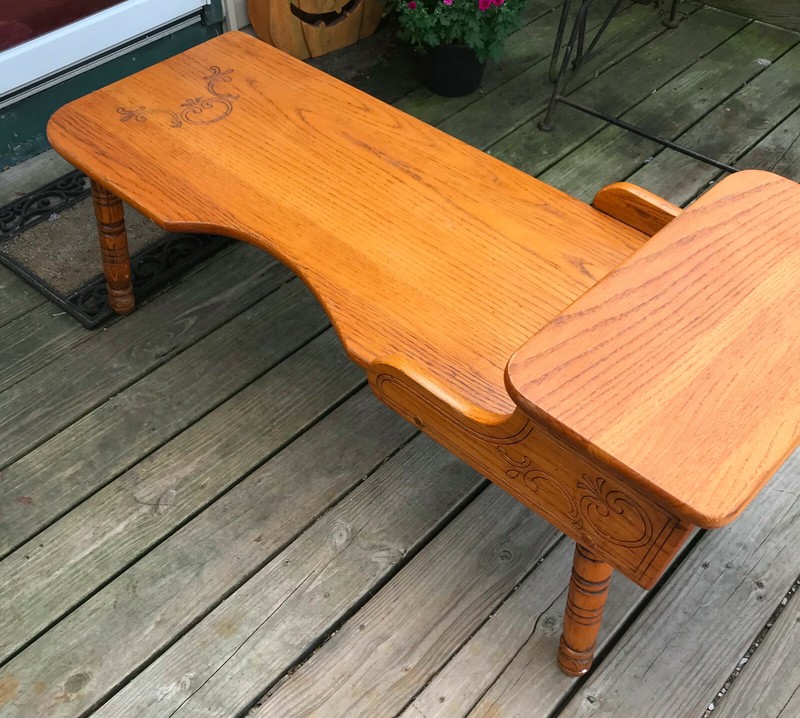 Mid Century Oak Carved Coffee Table (CT-113) gallery