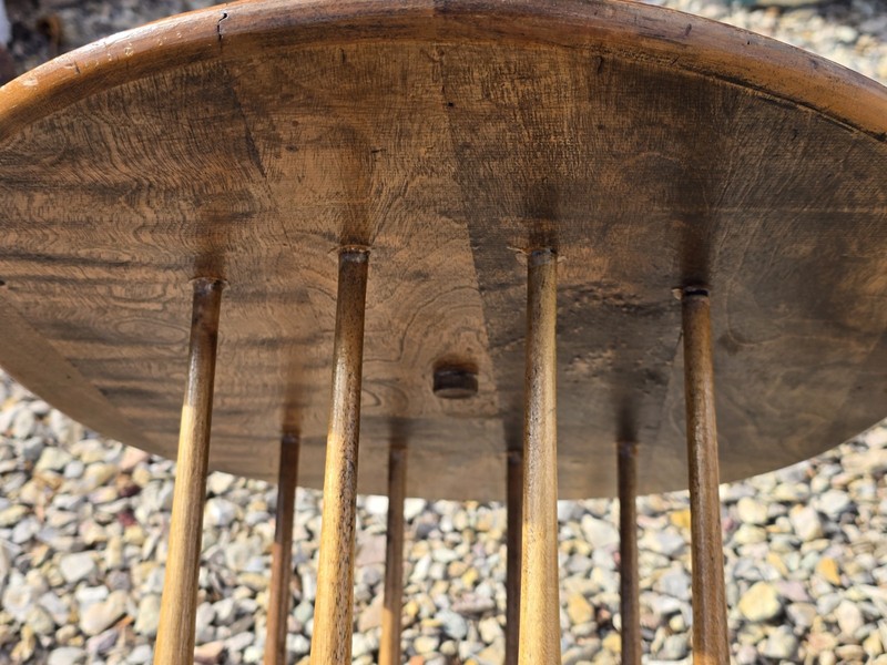 Very Rare William and Mary Style Spindle 2-tier Angle Leg Table 20s-40s gallery
