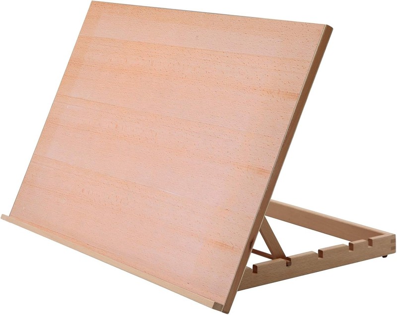 Drawing Easel Beech Wood Large 29.5x19.7 Inches Adjustable Angles Art Board gallery
