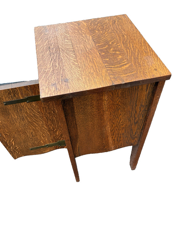 66720 Mission Oak Arts Crafts Nightstand End table Taboret gallery