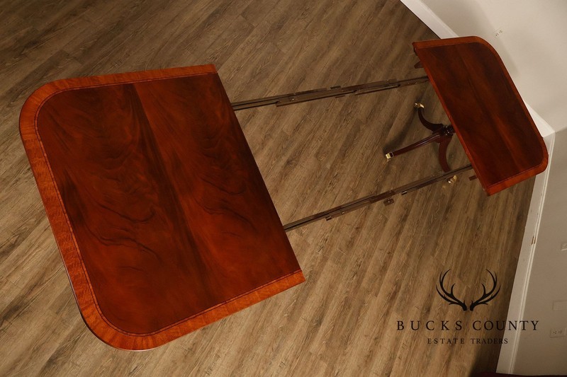 Craftique Mahogany Dining Table With Satin Wood Banding- 4 Leaves gallery