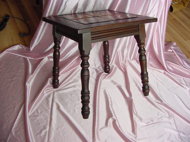 ANTIQUE CALIF TILE TOP MISSION ARTS CRAFTS VINTAGE SIDE TABLE MONTEREY CATALINA gallery