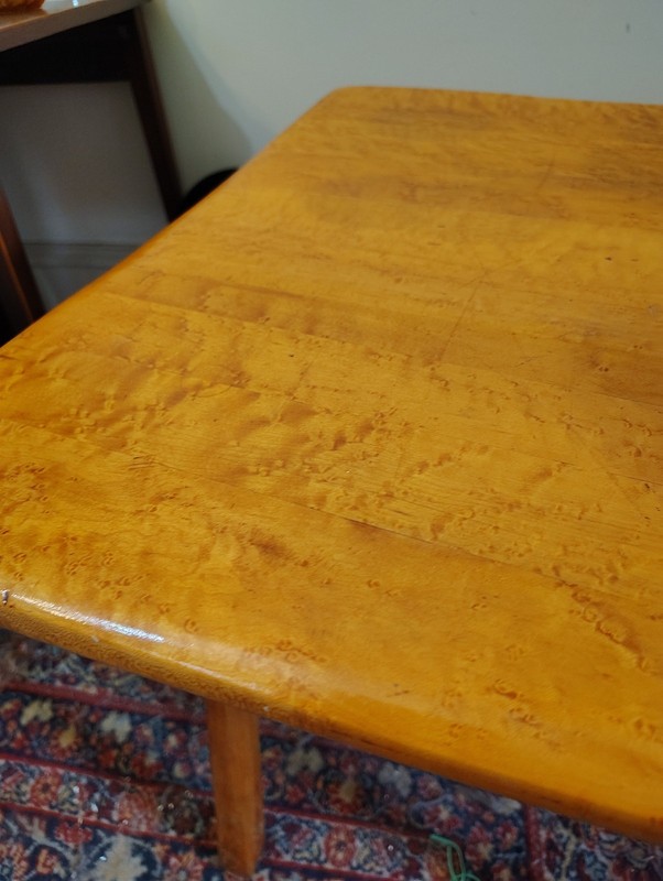 SALE--MCM SOLID Birdseye maple coffee table/ side table gallery