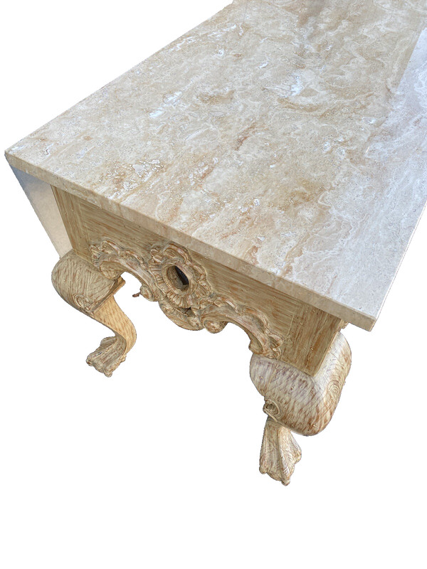 64958 Quality Marble Top Console Hall Table Sideboard Server gallery