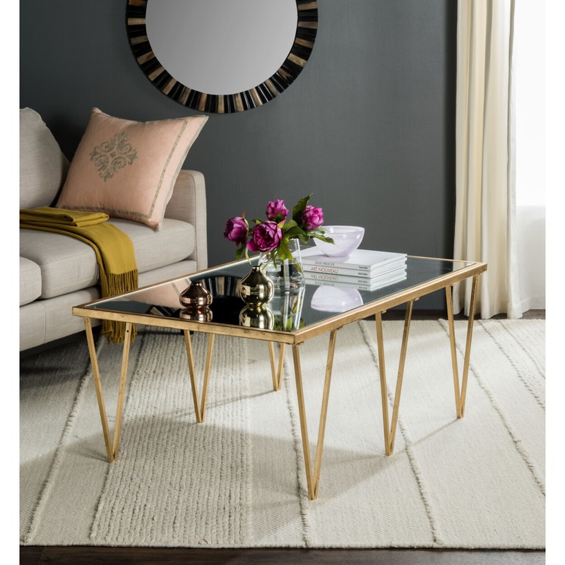 SAFAVIEH Arlene Coffee Table | Gold / Mirror |