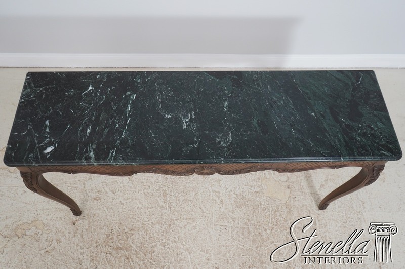 L71081: French Louis XV Style Marble Top Console Table Server gallery