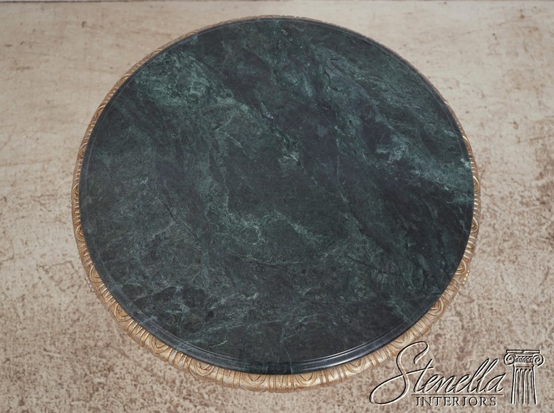 L62227: Italian Style Green Marble Top Round Lamp Table gallery