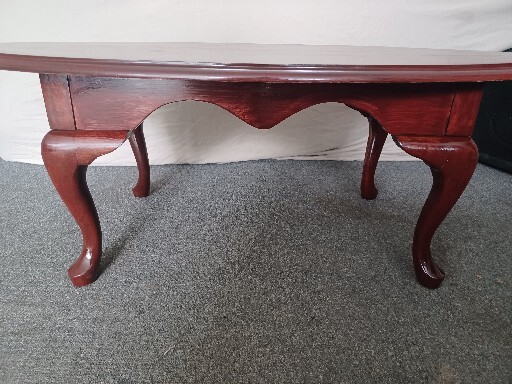 46 By 28 Inch Queen Anne Cherry Refinished Coffee Table gallery