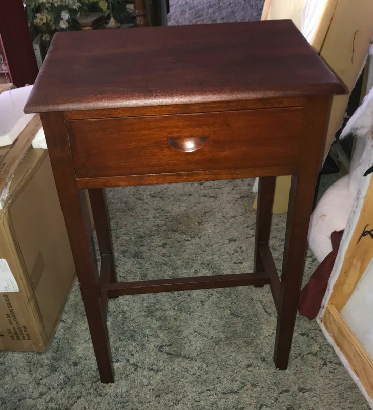 Mid Century Shaker Style Solid Walnut Nightstand / Side Table (NS37)