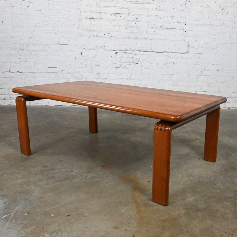 Scandinavian Modern Solid Teak Rectangular Coffee Table Style of Westnofa Norway gallery