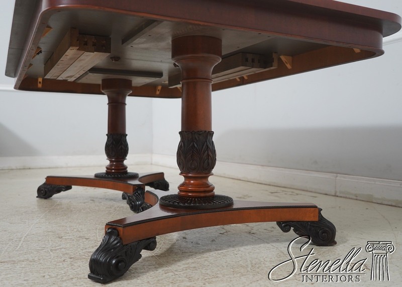 L69903: BAKER Regency Style Mahogany Banded Dining Table gallery