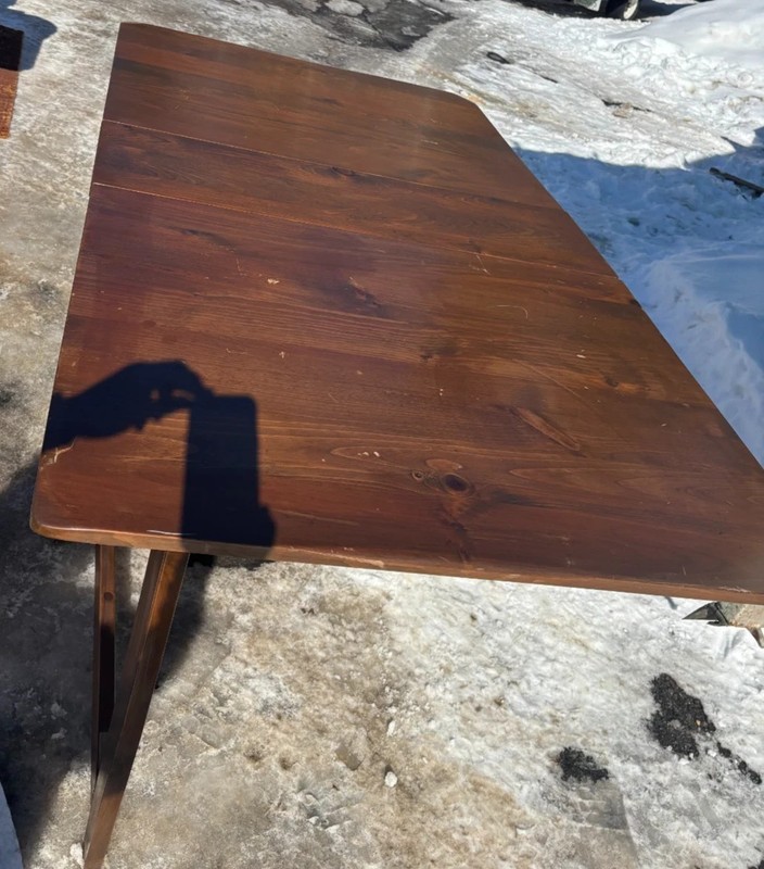 Share Vintage Mohawk Furniture Walnut Folding Console Table – Drop Leaf