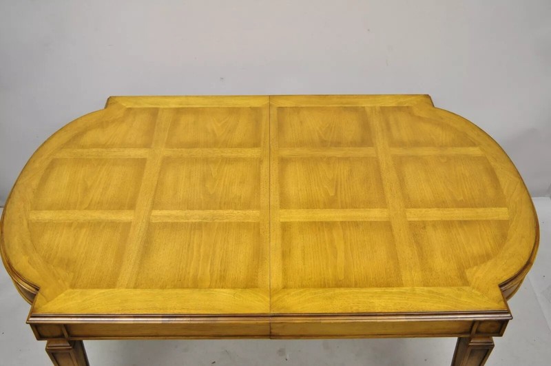 Vintage Karges Italian Provincial Parquetry Inlay Top Dining Table w/ 3 Leaves gallery