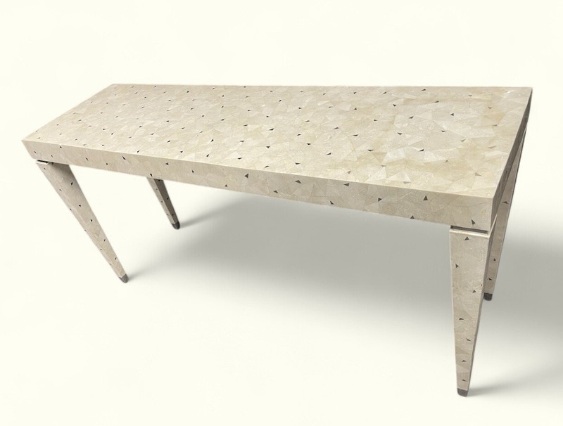 FANTASTIC POST MODERN TESSELLATED STONE CONSOLE BY OGGETTI gallery
