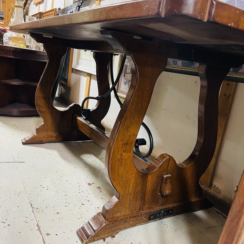 Vintage Solid Wood Fratino Console Table with Fold-Over Top gallery