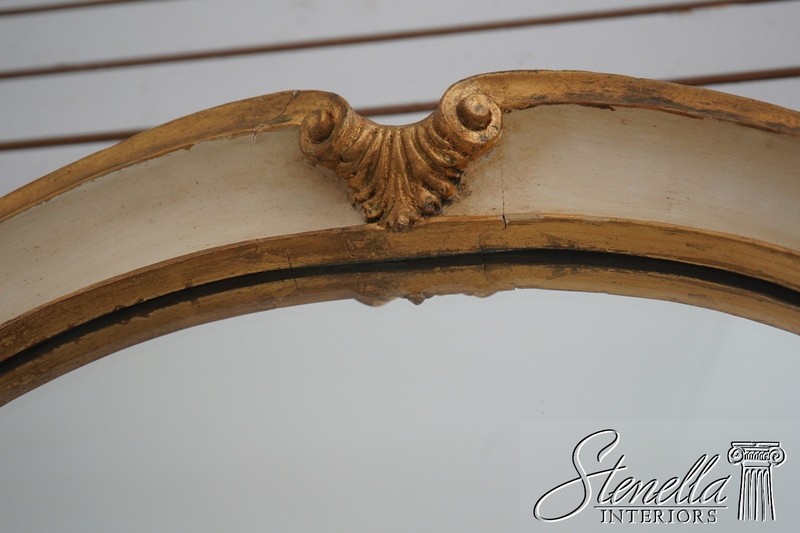 L70476: PALLADIO Vintage Italian Creme Painted Console Table w. Mirror gallery