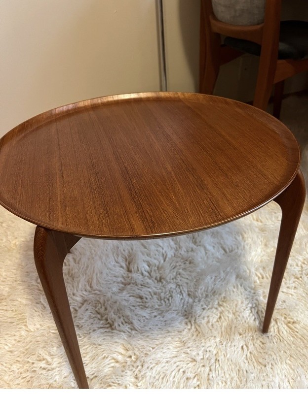 Vtg Danish Mid Century Modern Teak Tray Table Engholm & Willumsen Fritz Hansen gallery