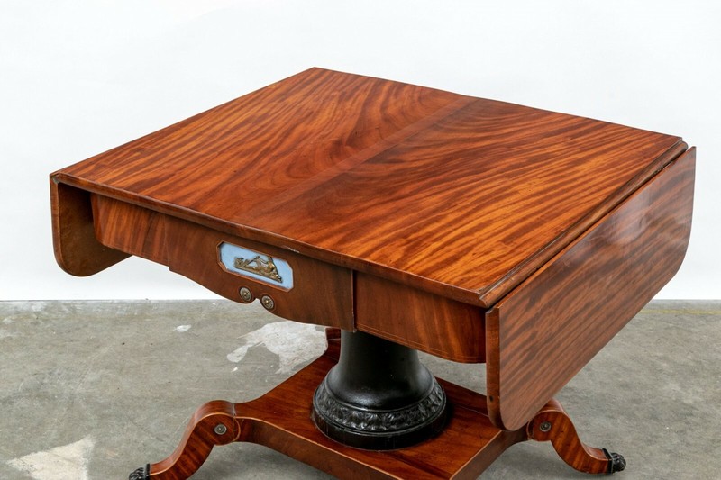IncredibleEMPIRE MAHOGANY SOFA TABLE, DENMARK, CIRCA 1790 W/ Bronze Mounts gallery