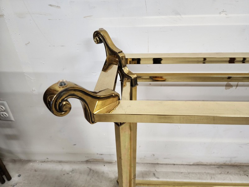 Vintage Console Table Glass & Brass gallery