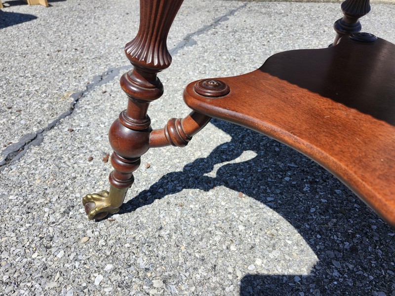 VICTORIAN MERKLEN BROTHERS MAHOGANY LIBRARY TABLE CIRCA 1879-1897 gallery