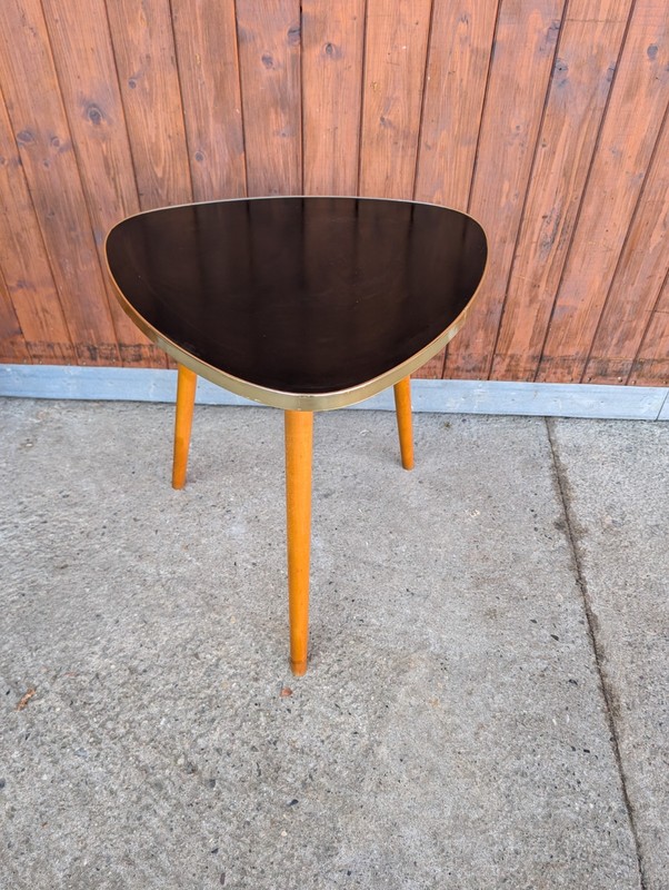 50s Vintage Rockabilly Retro Coffee Table Nierentisch Black Wood Veneer