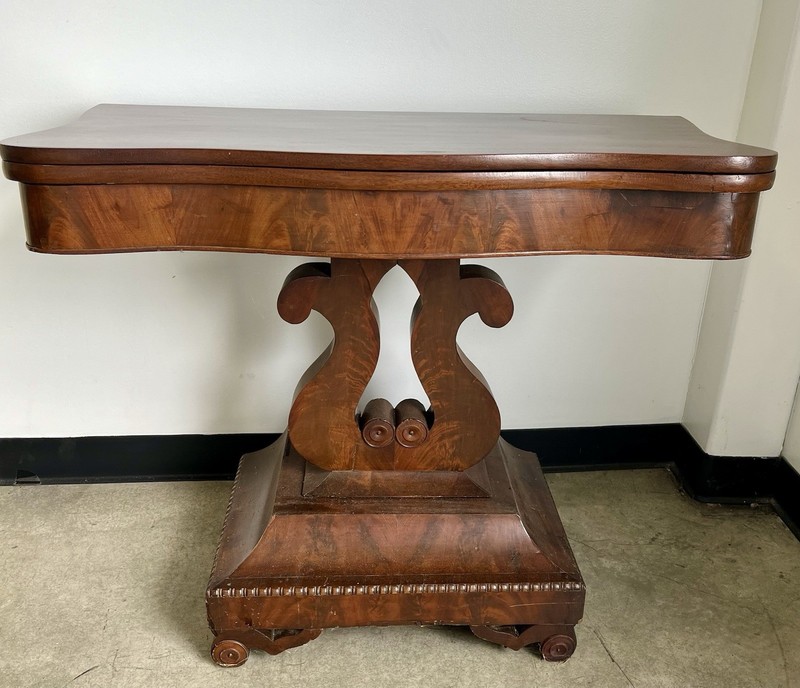 Game Table Antique Fold Over Card Table Console Hall Table gallery