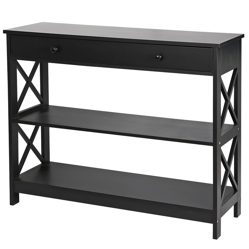 3 Tiers Console Table Side Stand Sofa Entryway Hall Display Side Table Desk gallery