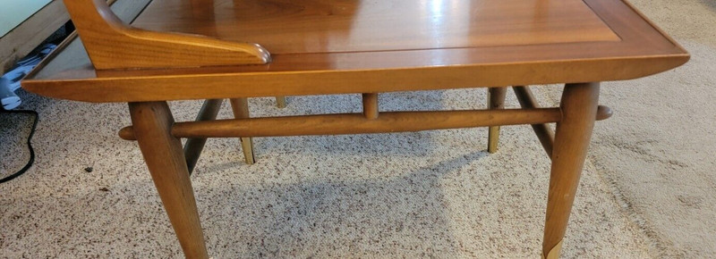 Lane Acclaim, Altavista, Mid-Century Dovetail Side Tables 1950s x2 Ser. #s same gallery