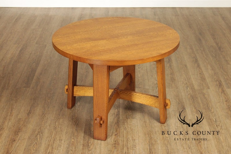 Stickley Mission Collection Oak Commemorative Library Table gallery