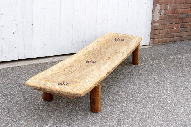 Primitive Inlaid Tribal Naga Table or Bench gallery