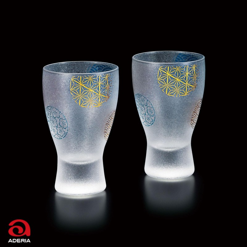 Sake Glass Pair Set Nippon Taste Premium Marushibori 100ml, Made in Japan