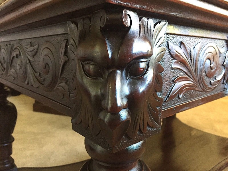 Early 20th century Mahogany Library Table, Partners Desk, B.C. Co. No. 690 gallery