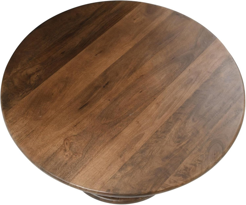 Mid Century Modern Walnut Pedestal Coffee Table - Solid Wood Design gallery