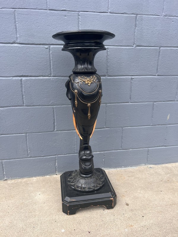 Ebonized elephant Victorian pedestal circa 1880s gallery