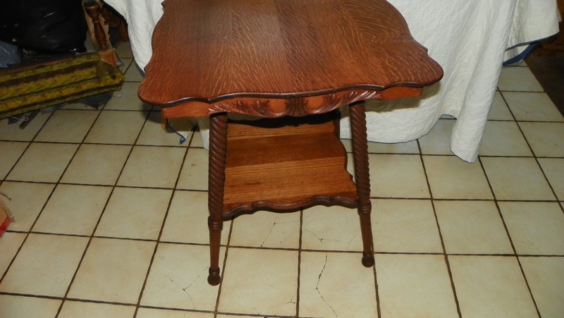 Quartersawn Oak Carved Center Table / Parlor Table (PRT17) gallery