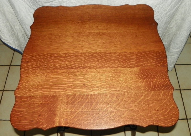Quartersawn Oak Carved Center Table / Parlor Table (PRT17) gallery