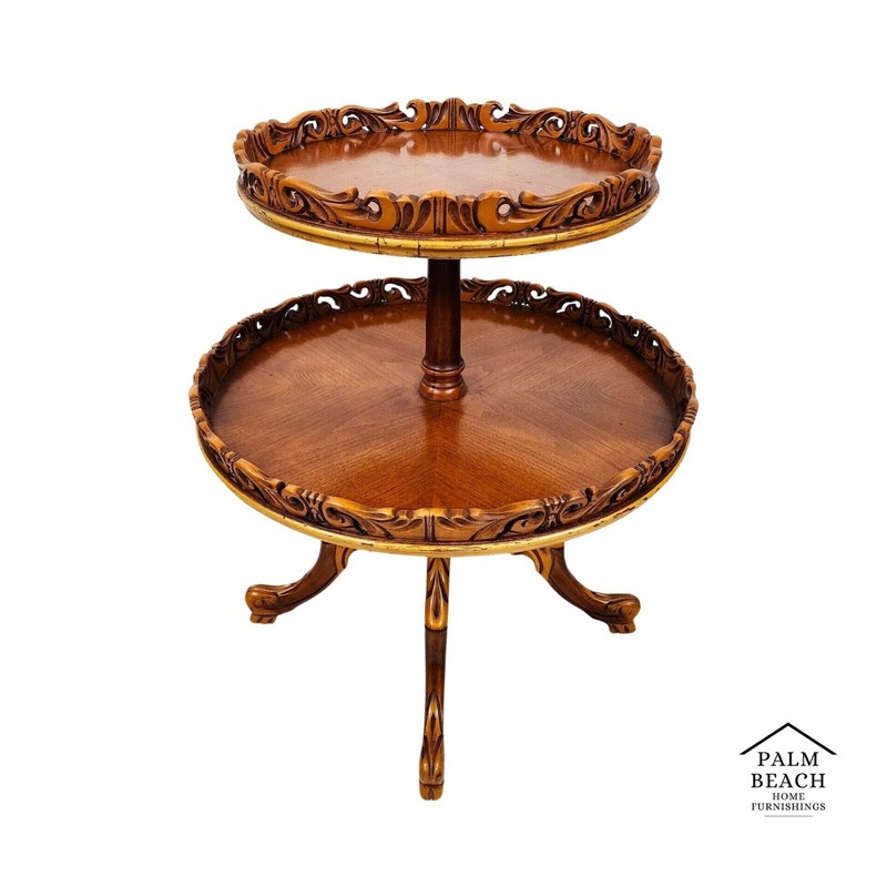 Antique French Table 2 Tier Dumbwaiter