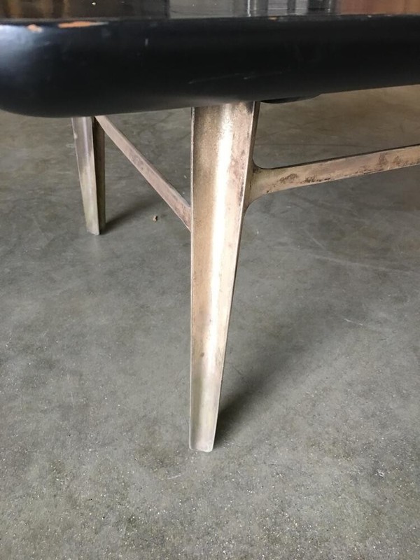 Mid Century Black Lacquer & Brass Coffee Table by Edmond J. Spence gallery