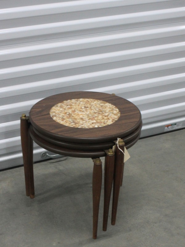 MCM Nesting Stacking Tables Mother of Pearl Spider Leg Set of Three gallery