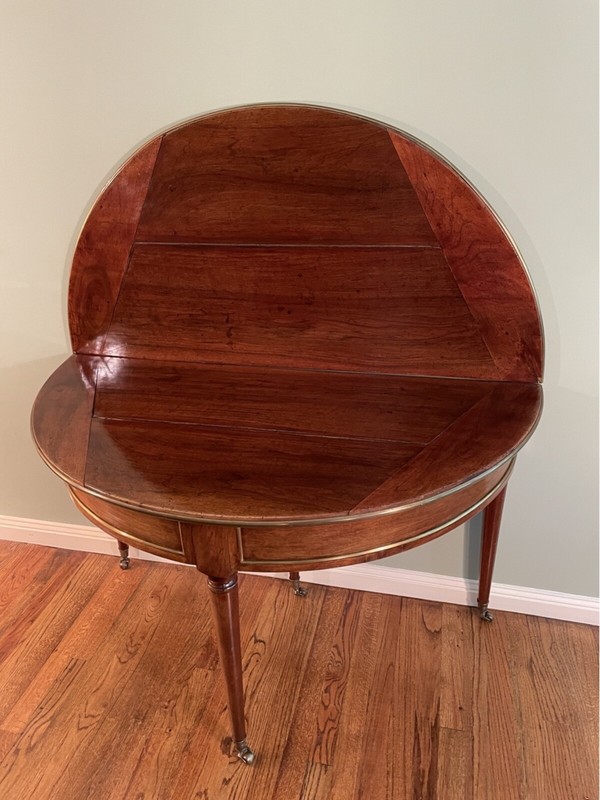Antique English Regency Style Mahogany Circular Game Table And Bronze Mount gallery