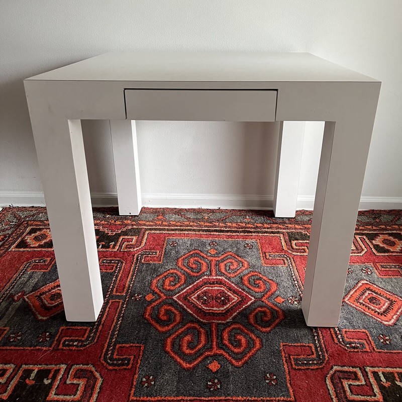 Vintage Parsons Game Table Desk 1980s Laminate Postmodern