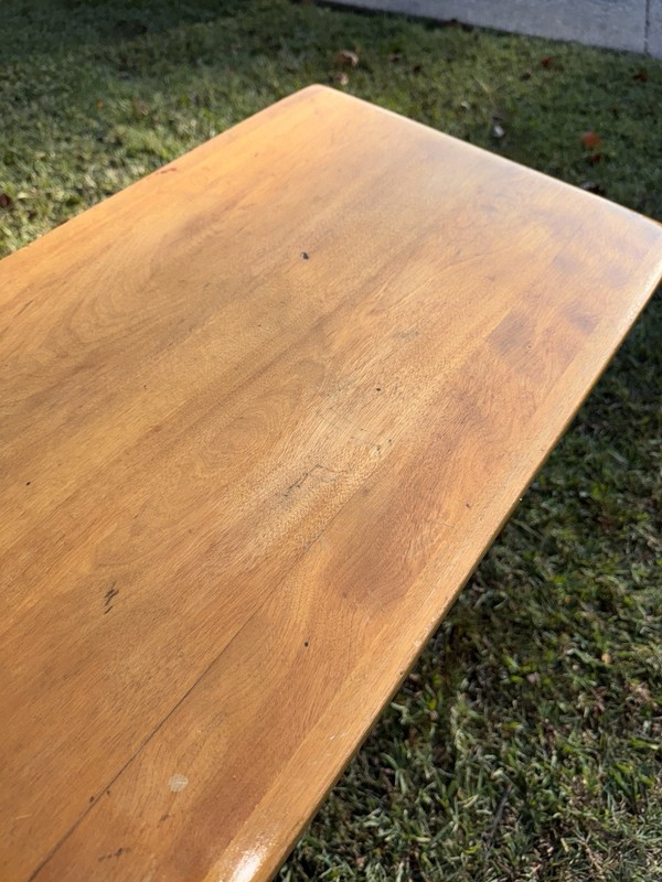 Heywood-Wakefield Mid-Century Modern Side Table, Two-Tiered Solid Wood gallery
