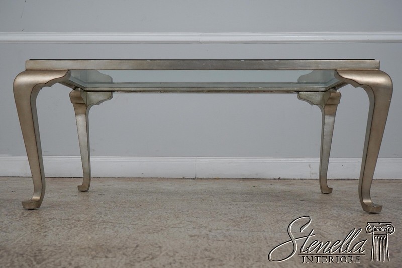 60023EC: Heavy Iron Base Decorator Glass Top Coffee Table gallery
